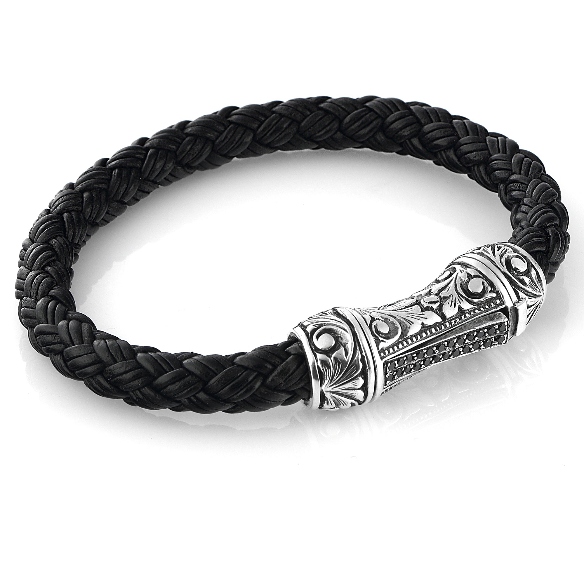 Single Lock Curved Xl Spinel in Sterling Silver