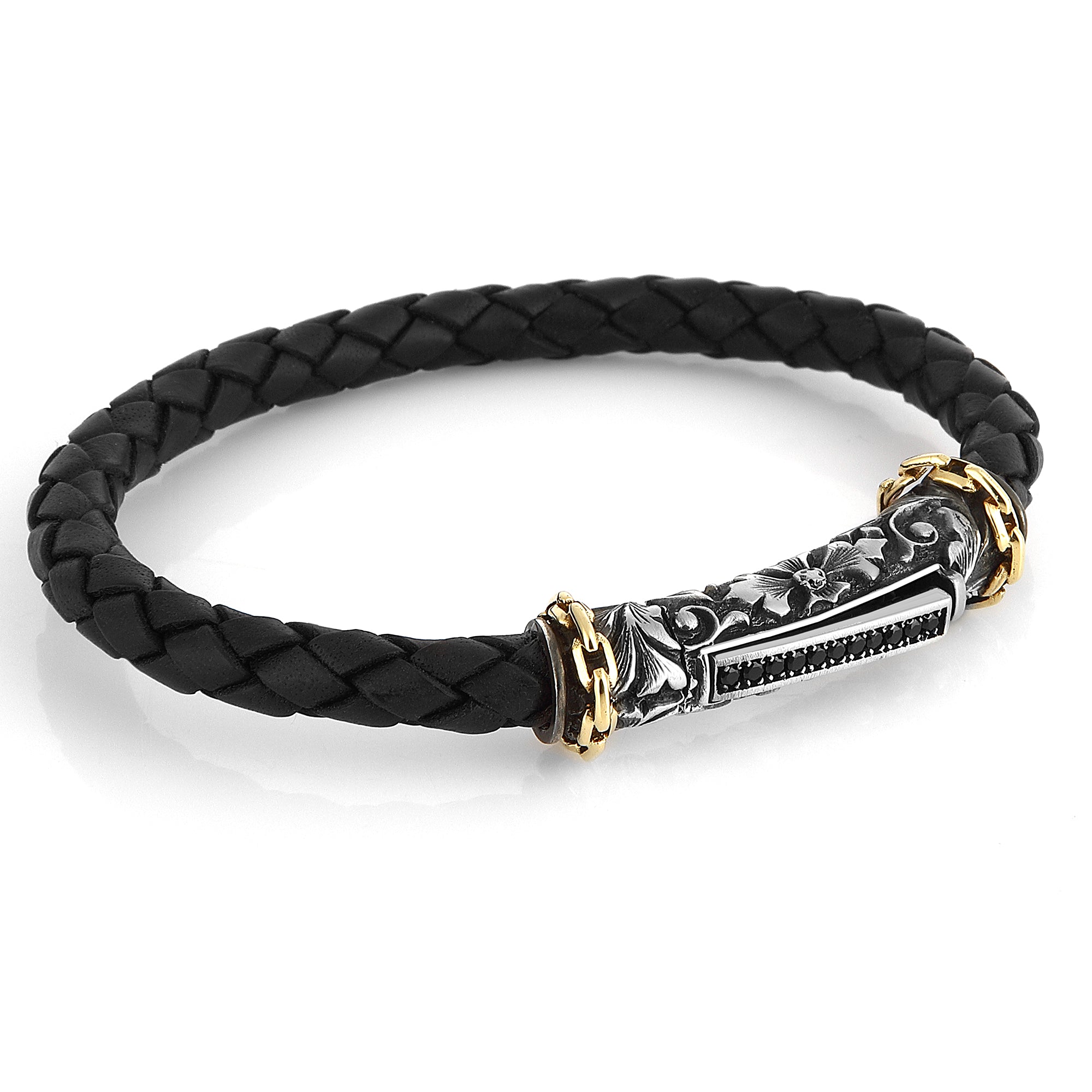 Single-l-long Chain 18K Spinel Sterling Silver in Sterling Silver & 18K Gold