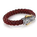 Bull Horn Engraved Whip Braided 18K Sterling Silver in Sterling Silver & 18K Gold