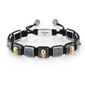 3skull Diamond Engraved Macrame 14K Sterling Silver in Sterling Silver & 14K Gold