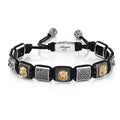 3lion Diamond Engraved Macrame 14K Sterling Silver in Sterling Silver & 14K Gold