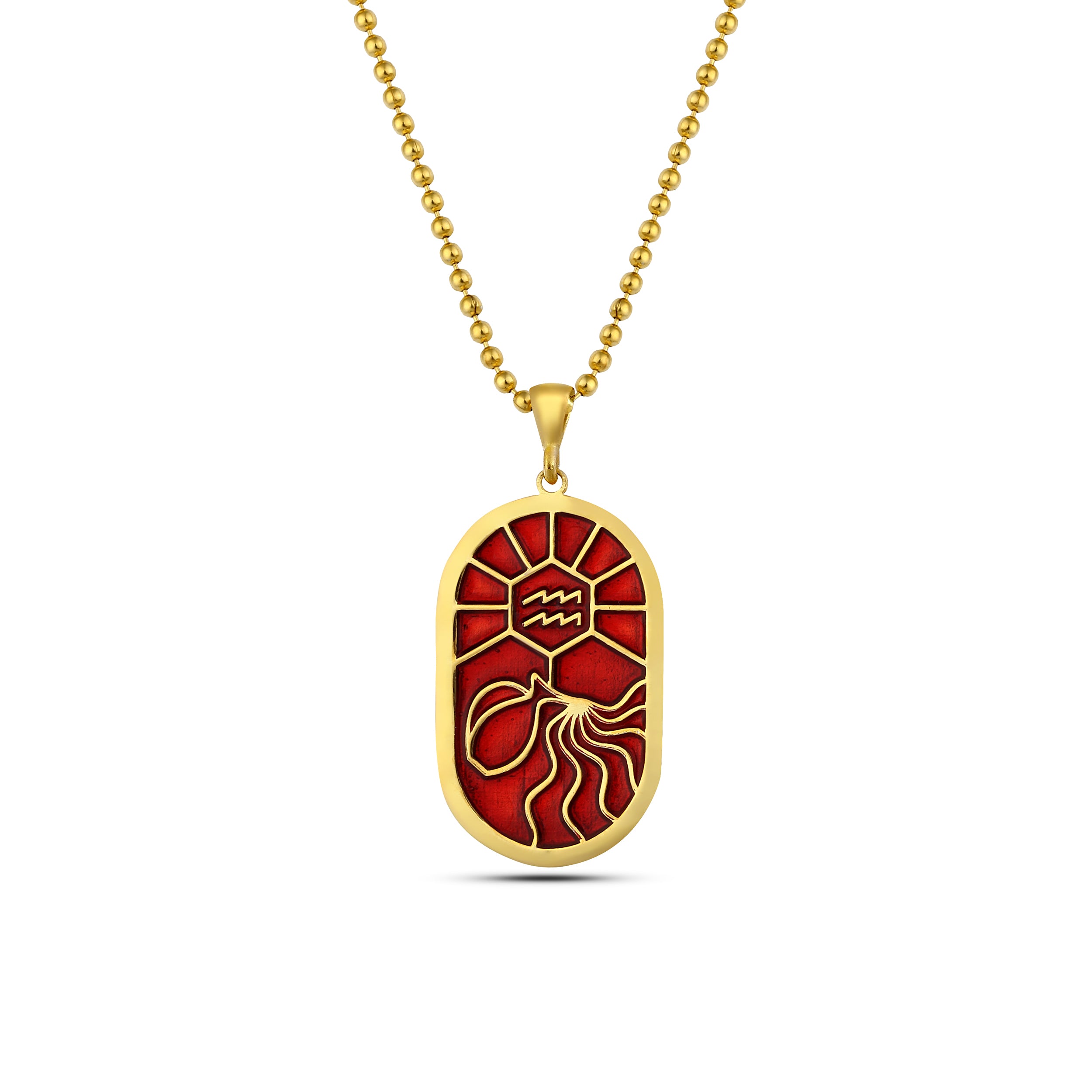 Zodiac Aquarius Necklace in Sterling Silver