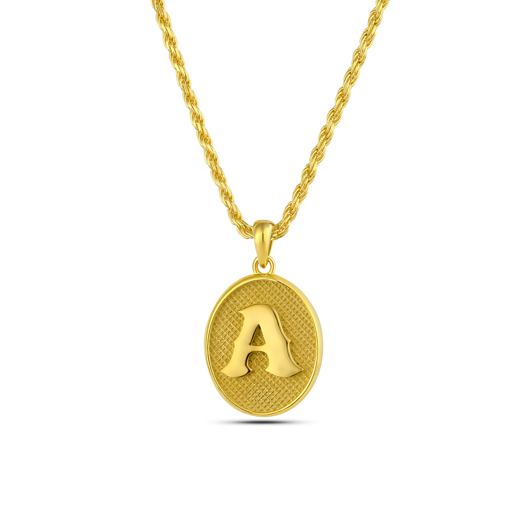 Initial Necklace a in Sterling Silver