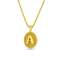 Initial Necklace a in Sterling Silver