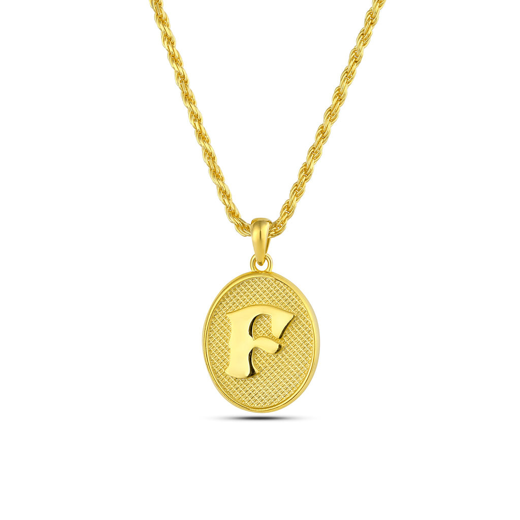 Initial F Necklace, Sterling Silver