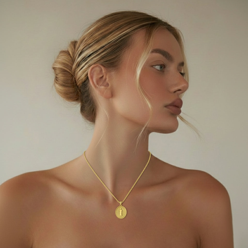Initial İ Necklace, Sterling Silver
