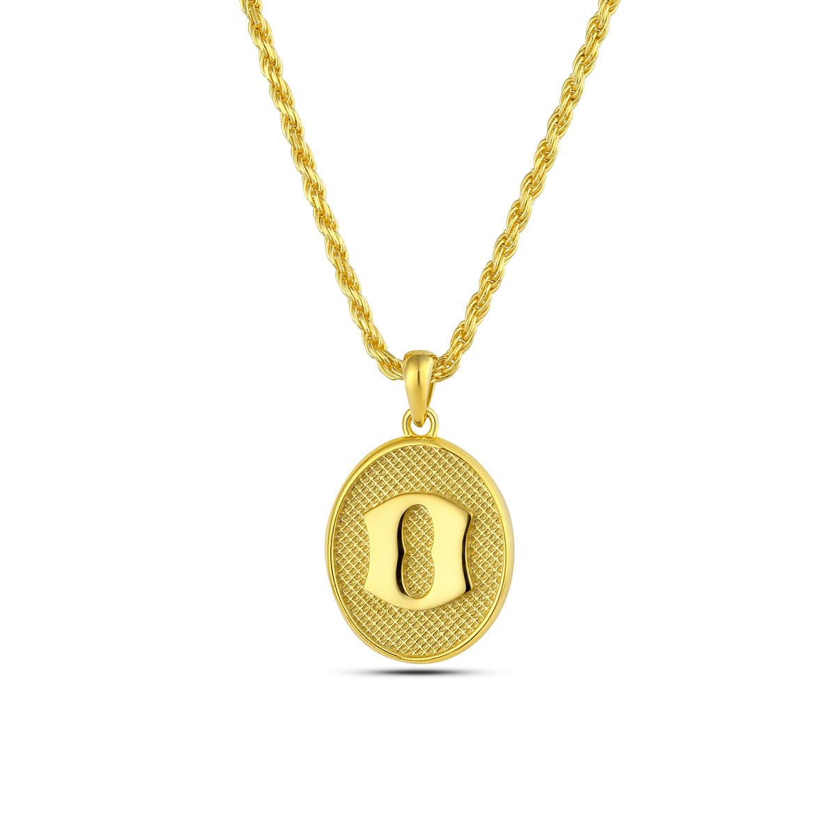Initial O Necklace, Sterling Silver