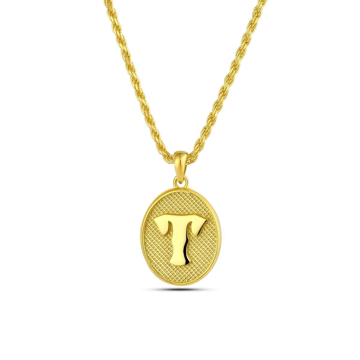 Initial T Necklace, Sterling Silver