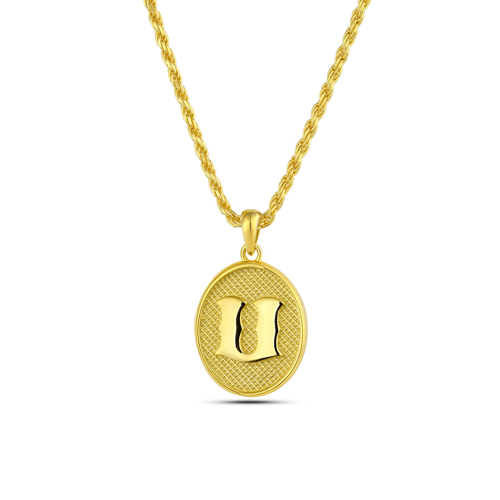 Initial U Necklace, Sterling Silver