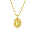 Initial V Necklace, Sterling Silver