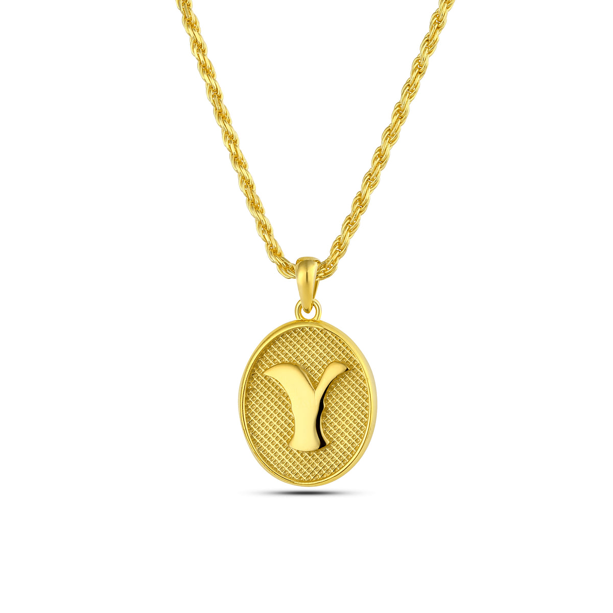 Initial Y Necklace, Sterling Silver