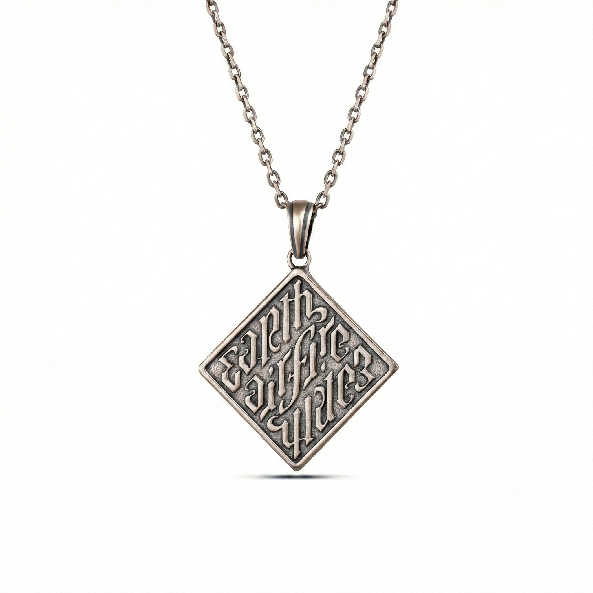 Earth Air Water Fire Necklace in Sterling Silver