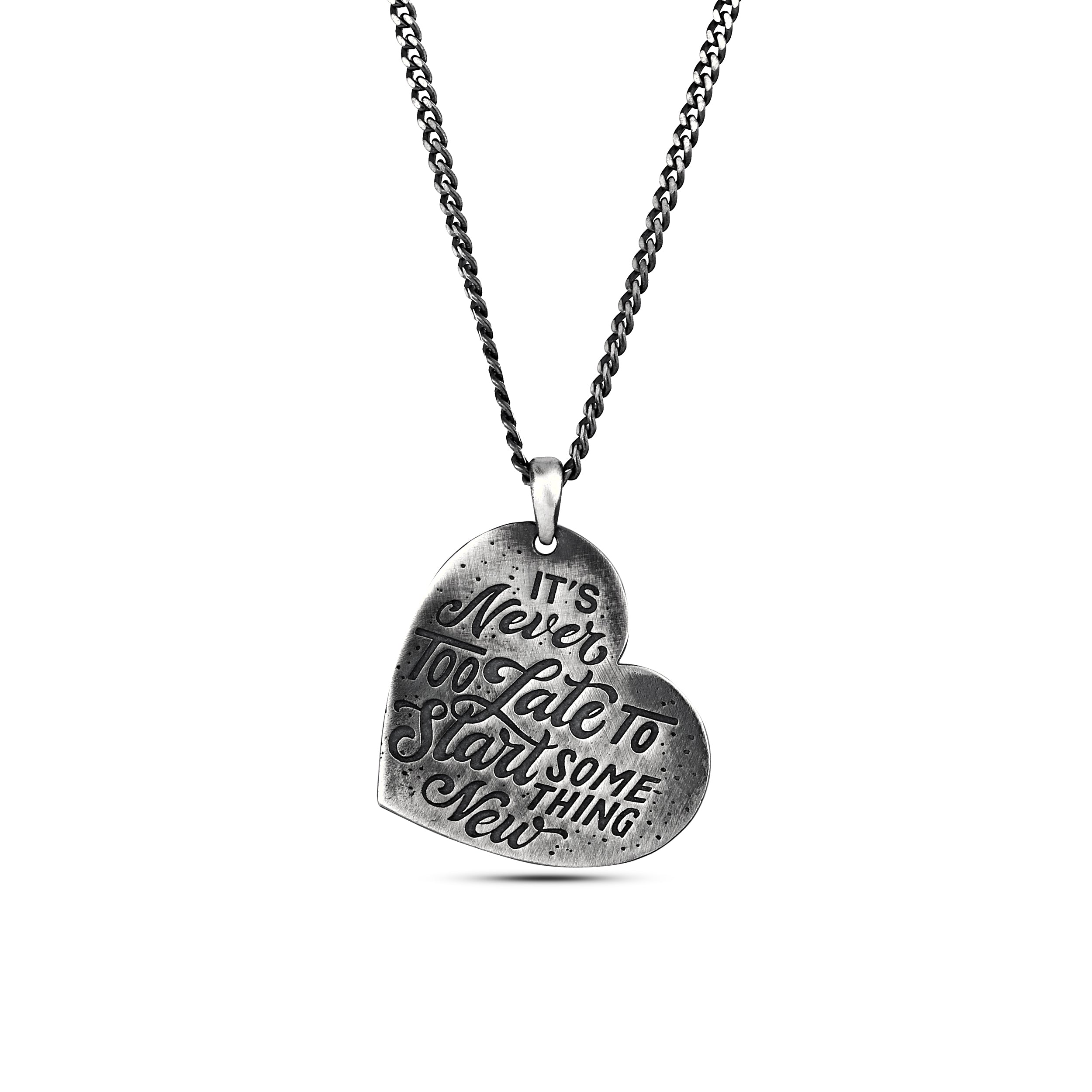 It's Never Too Late 50-50y Necklace in Sterling Silver