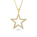 Star-xl Zircon Necklace in Sterling Silver