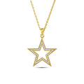 Star-m Zircon Necklace in Sterling Silver
