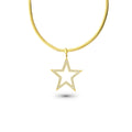 Star Choker Necklace in Sterling Silver