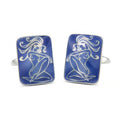 Nudista Cufflinks in Sterling Silver