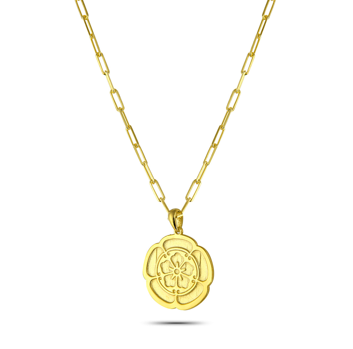 Oda Clan Gold-Plated Necklace, Sterling Silver