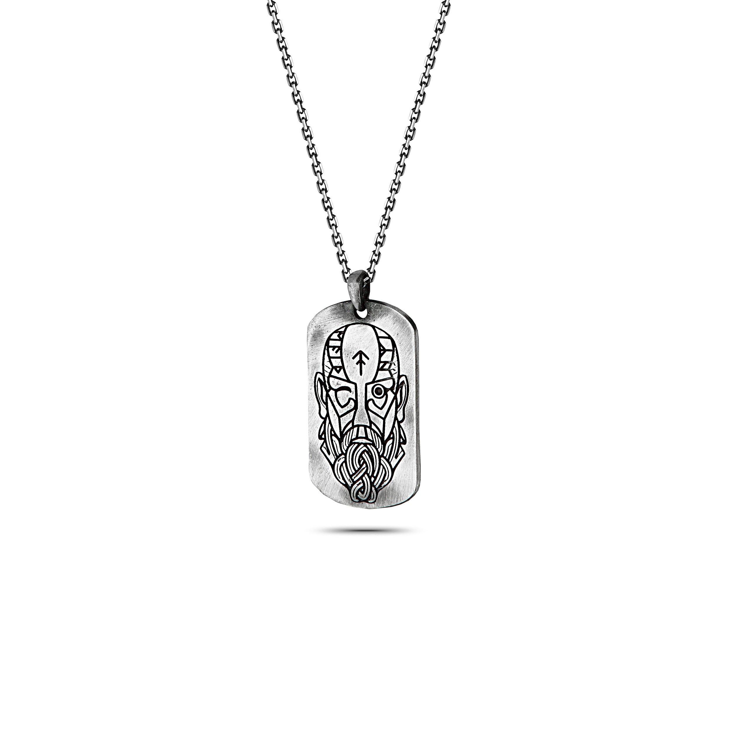 Odin Justice Tag Necklace in Sterling Silver