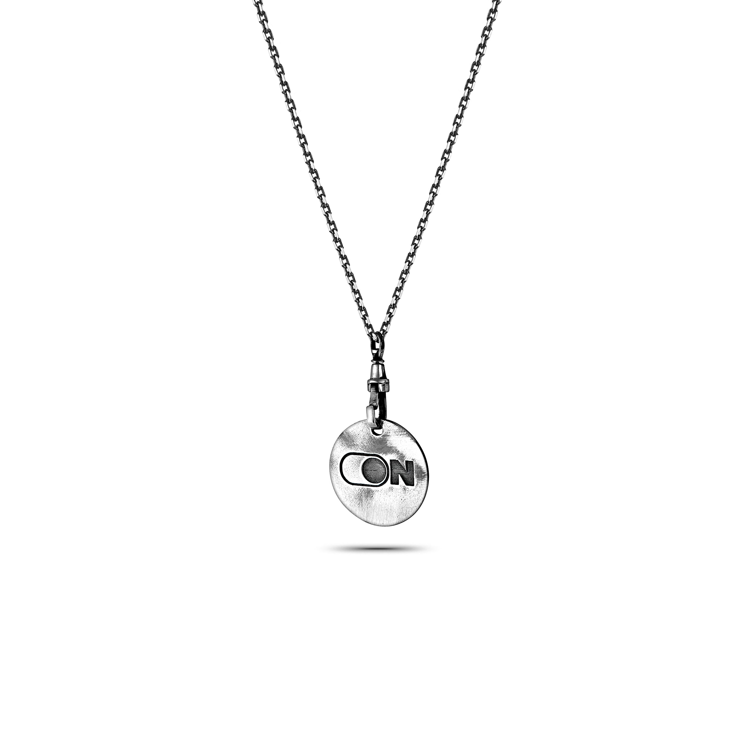 On Off Doble Sided Necklace in Sterling Silver