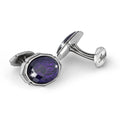 Oval Zircon Fst Cufflinks in Sterling Silver