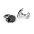 Oval Zircon Fst Cufflinks in Sterling Silver