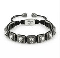 Panther Macrame Bracelet in Sterling Silver