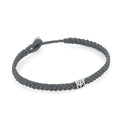 Peace Braided Wax Bracelet in Sterling Silver