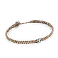 Peace Braided Wax Bracelet in Sterling Silver