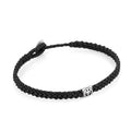Peace Braided Wax Bracelet in Sterling Silver