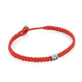 Peace Braided Wax Bracelet in Sterling Silver