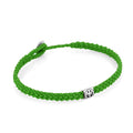 Peace Braided Wax Bracelet in Sterling Silver