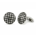 Pie de Pul Circular Cufflinks in Sterling Silver