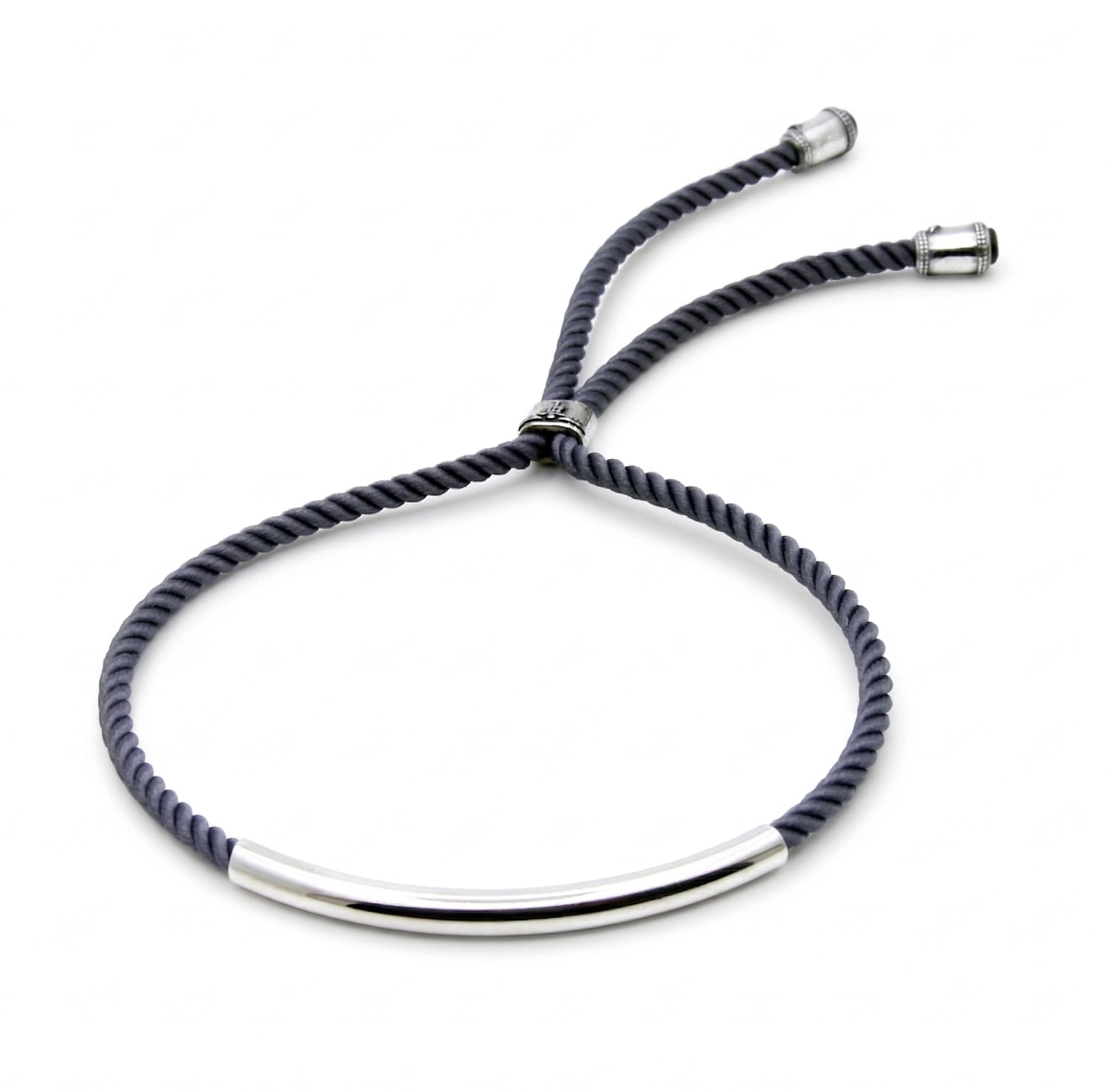 Pipe Auger Rope Bracelet in Sterling Silver