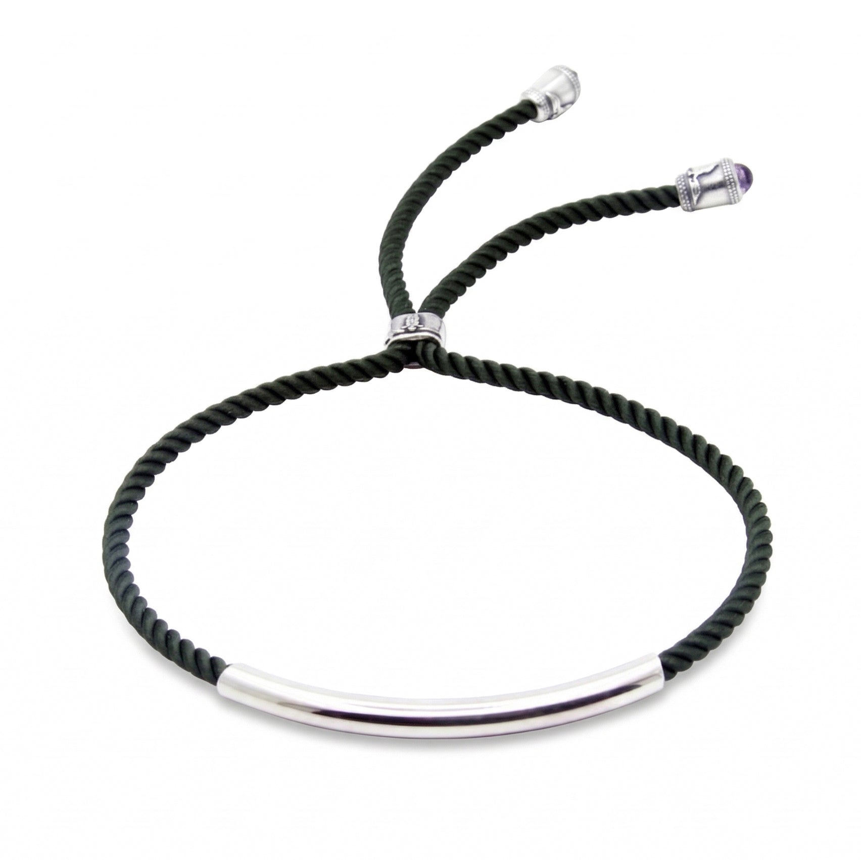 Pipe Auger Rope Bracelet in Sterling Silver