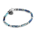 Sl-s Waves Pipe Variscite Bracelet in Sterling Silver
