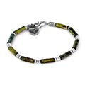 Sl-s Waves Pipe Variscite Bracelet in Sterling Silver