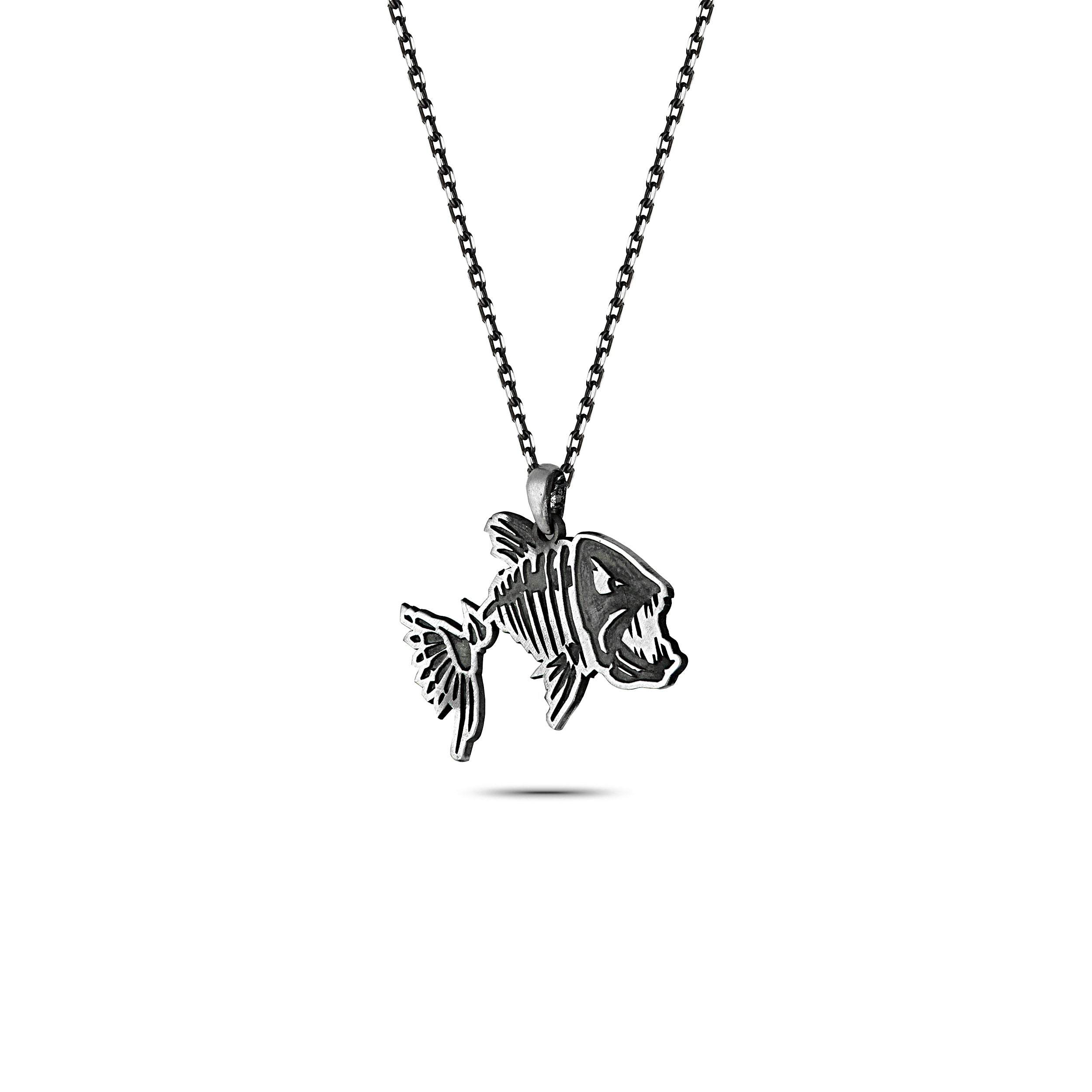 Piranha Necklace in Sterling Silver