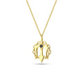 Poseidon Black Diamond in 14K Gold