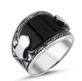 Prince Arc Shield G.s Ring in Sterling Silver