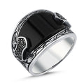 Prince Arc Shield Zircon G.s Ring in Sterling Silver