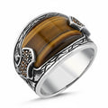 Prince Arc Shield Zircon G.s Ring in Sterling Silver