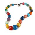 Rainbow Square Necklace in Sterling Silver