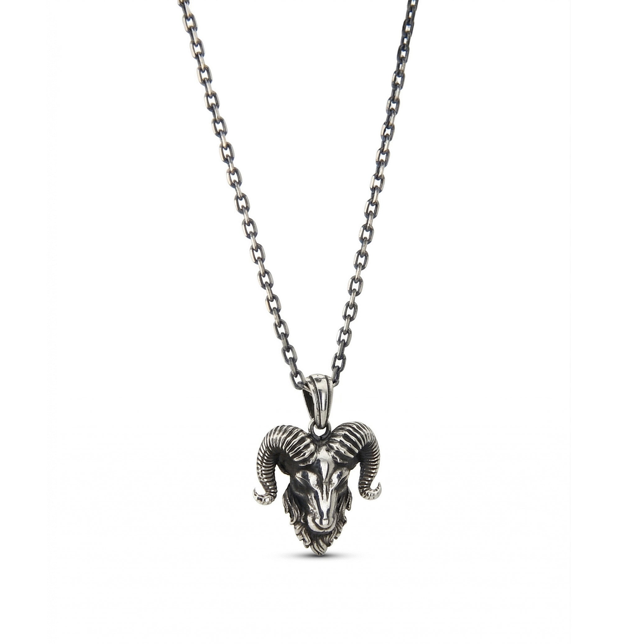 Ram Necklace in Sterling Silver