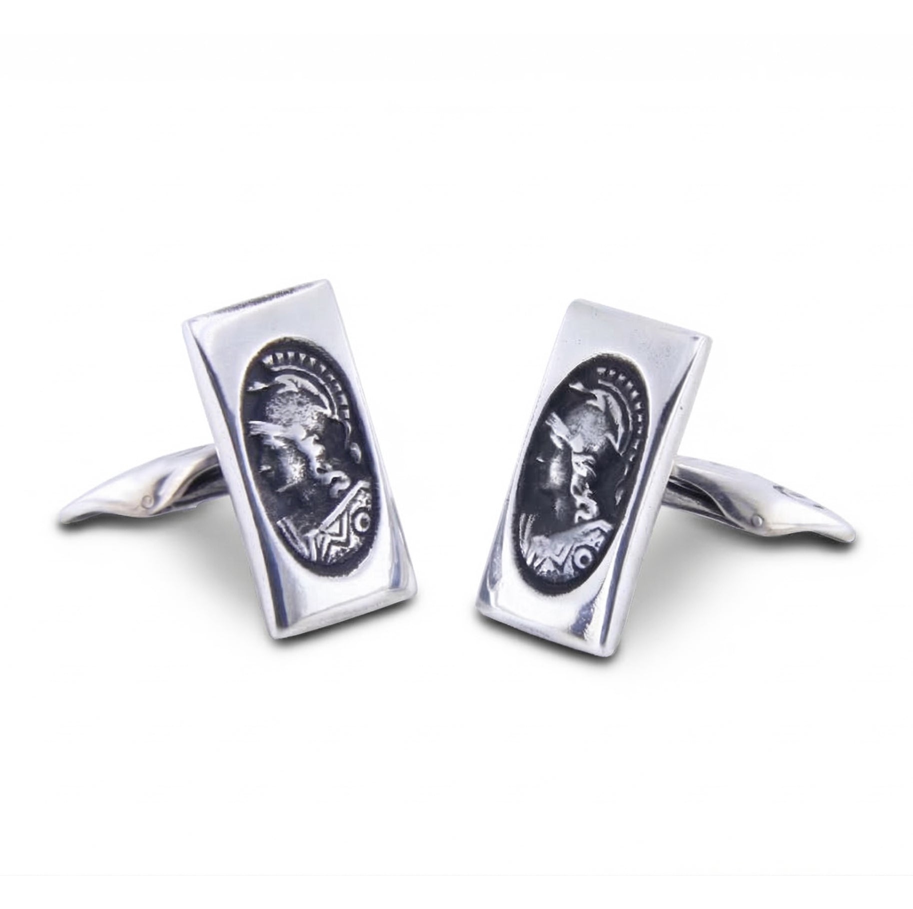 Gladiator Cufflinks in Sterling Silver