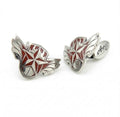 Red Star Wings Cufflinks in Sterling Silver