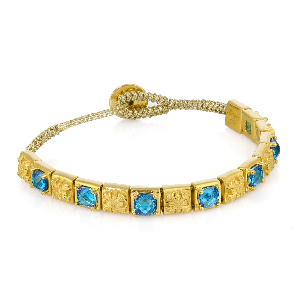 Rosette Zircon Bracelet in Sterling Silver