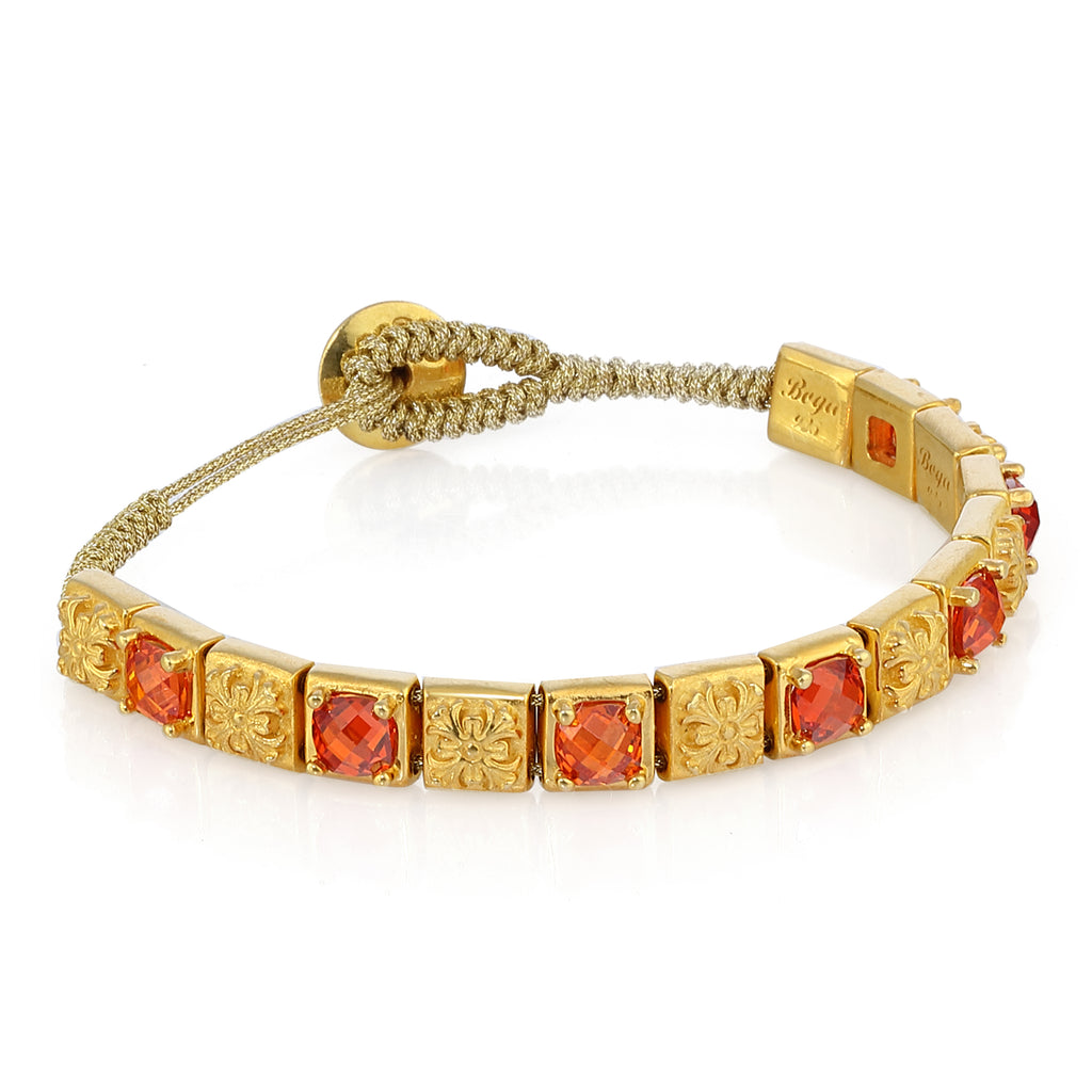 Rosette Zircon Bracelet in Sterling Silver