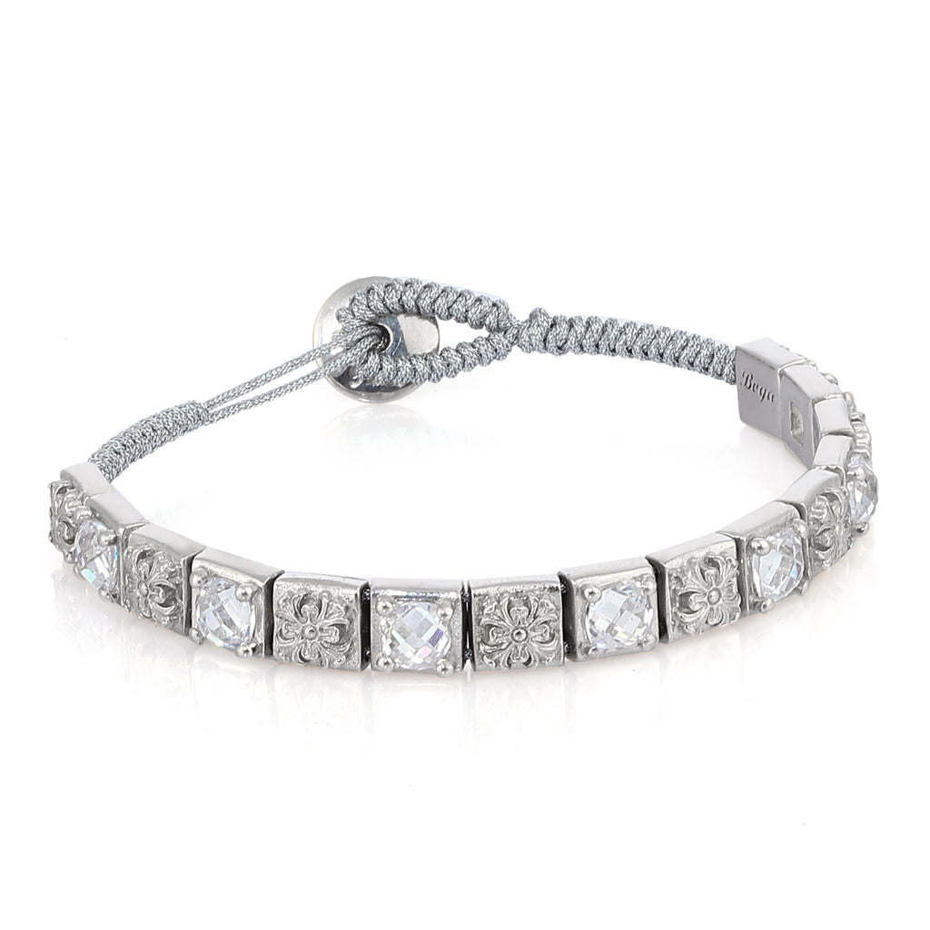 Rosette Zircon Bracelet in Sterling Silver