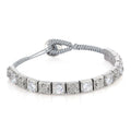 Rosette Zircon Bracelet in Sterling Silver